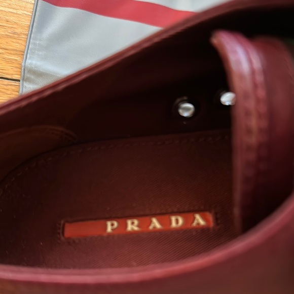 Prada Burgundy Women's Sneakers - Picture 8 of 16